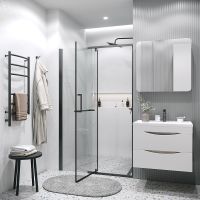 Товар: Душевая дверь Grossman Pragma 110 100.K33.03.110.21.00 профиль Черный матовый стекло прозрачное - фото 5 Душевая дверь Grossman Pragma 110 100.K33.03.110.21.00 профиль Черный матовый стекло прозрачное — фото 5, Душевые двери в нишу