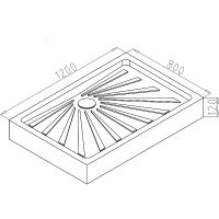 Душевой поддон из АБС-пластика Ceruttispa QR121 120х80 7748 Белый — фото 3, Душевые поддоны АБС-пластик