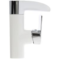 Смеситель для раковины Orange OneLife P08-921w Белый матовый Хром глянцевый — фото 3, Смесители для раковины