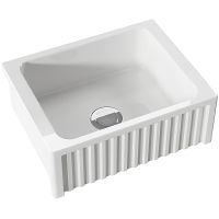 Кухонная мойка Kerasan Hannah Hampshire 60 546001 Белая — фото 1, Кухонные мойки