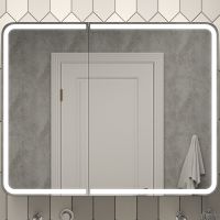 Зеркальный шкаф Континент Elliott LED 100 МВК031 с подсветкой Белый — фото 1, Зеркальные шкафы в ванную