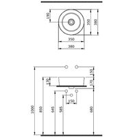 Раковина-чаша Berges Mascon 40 181005 Белая глянцевая — фото 5, Раковины накладные