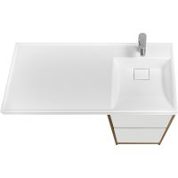 Тумба под раковину Aquaton Лондри 105 1A267001LHDR0 Дуб Рустикальный без фасада — фото 4, Тумбы под раковину