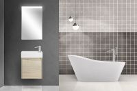 Тумба под раковину BelBagno Kraft Mini 50 R KRAFT MINI-500/260-1A-SO-RGB-R подвесная Rovere Galifax Bianco — фото 8, Тумбы под раковину