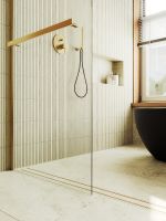 Товар: Душевая перегородка Maybah Glass MGD-708-3ш 1090x1950 в широком профиле Золото стекло прозрачное - фото 5 Душевая перегородка Maybah Glass MGD-708-3ш 1090x1950 в широком профиле Золото стекло прозрачное — фото 5, Душевые перегородки