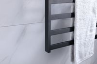 Электрический полотенцесушитель Black&White Universe N-333B 58х35 333BN с полкой Черный матовый — фото 6, Электрические полотенцесушители