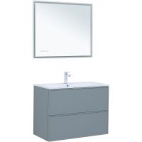 Тумба под раковину Aquanet Арт 90 313276 подвесная Мисти грин — фото 6, Тумбы под раковину