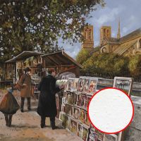 Фреска Ortograf Городской пейзаж живопись 11622 Фактура бархат FX Флизелин (2,7*2,7) Коричневый/Зеленый/Голубой, Город/Люди/Живопись — фото 1, Фрески