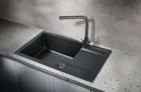 Кухонная мойка Milacio Navarra 78 Cuarzo MC.77051 Черная матовая — фото 3, Кухонные мойки