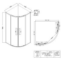 Товар: Душевой уголок Niagara Nova 100х100 NG-6627-34 профиль Хром стекло прозрачное - фото 10 Душевой уголок Niagara Nova 100х100 NG-6627-34 профиль Хром стекло прозрачное — фото 10, Душевые уголки четверть круга