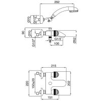Смеситель для ванны Migliore Axo 18476 Бронза — фото 3, Смесители
