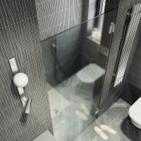 Душевая дверь Maybah Glass MGD-522-4 805x1950 на петлях Хром глянцевый стекло сатиновое — фото 4, Душевые двери в нишу