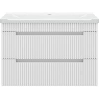 Товар: Тумба с раковиной Brevita Ariana 80 УТ000014132 подвесная Белая глянцевая - фото 2 Тумба с раковиной Brevita Ariana 80 УТ000014132 подвесная Белая глянцевая — фото 2, Мебель для ванной