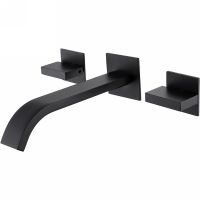 Смеситель для раковины Abber Wasserfall AF8612B Черный матовый — фото 1, Смесители для раковины