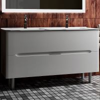 Тумба с раковиной SanVit Форма 120 kforman1202w Белая глянцевая — фото 1, Тумбы с раковиной