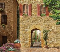 Фреска Ortograf Городской пейзаж 30280 Фактура бархат FX Флизелин (3,1*2,7) Бежевый, Город — фото 2, Фрески