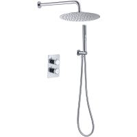 Душевая система Allen Brau Priority 5.31013-00 с термостатом Хром — фото 2, Встраиваемые душевые комплекты