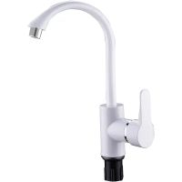 Смеситель для кухни Ростовская Мануфактура Сантехники PL5-017F-1 Белый — фото 1, Смесители