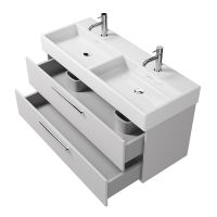 Тумба под раковину Creto Tivoli 120 Due 8-1393W подвесная Белая — фото 3, Тумбы под раковину