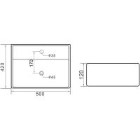Товар: Раковина Orange 42 B04-500W Белая - фото 11 Раковина Orange 42 B04-500W Белая — фото 11, Раковины