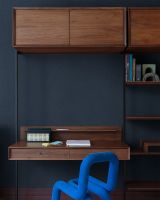 Обои Grandeco Atmosphere AT1025 Винил на флизелине (0,53*10,05) Синий, Рогожка — фото 3, Обои для стен