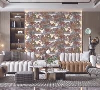 Обои Andrea Grifoni Palazzo Ragione 7020-4 Флизелин (1,06*10,05) Зеленый/Коричневый, Деревья — фото 2, Обои для стен