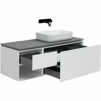 Товар: Тумба под раковину Allen Brau Infinity 120 R 1.21008.WM подвесная Белая матовая - фото 5 Тумба под раковину Allen Brau Infinity 120 R 1.21008.WM подвесная Белая матовая — фото 5, Мебель для ванной