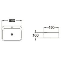 Раковина SantiLine 60 SL-2108 Белая — фото 2, Раковины встраиваемые сверху