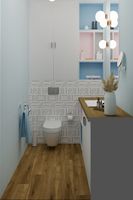 Керамическая плитка Creto Poluna blue 00-00-5-09-01-61-2820 настенная 25х40 см — фото 2, Керамическая плитка