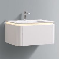 Тумба с раковиной Black&White Universe U925.800 80 925800 подвесная Milk white — фото 6, Мебель для ванной