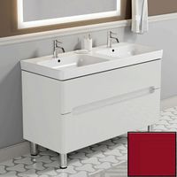 Тумба с раковиной SanVit Форма 120 kforma1202 в цвете Ral Красный глянец — фото 1, Тумбы с раковиной