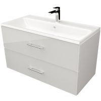 Тумба с раковиной Marka One Elena 80П У96878 подвесная Белый глянец — фото 1, Тумбы с раковиной