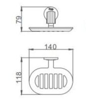 Мыльница Frap F33 F3302-1 Хром — фото 6, Мыльницы