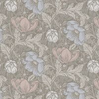 Обои RASCH Salisbury 552553 Флизелин (0,53*10,05) Серый/Разноцветный, Цветы — фото 1, Обои для стен