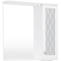 Зеркало со шкафом Volna Milena 70 R zsMLN70.R-01 с подсветкой Белое — фото 8, Зеркальные шкафы в ванную