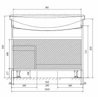 Товар: Тумба под раковину 1MarKa Lina Classic New 105Н У94491 Белый глянец - фото 9 Тумба под раковину 1MarKa Lina Classic New 105Н У94491 Белый глянец — фото 9, Тумбы под раковину
