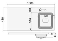 Раковина Orange Камилла 100 OP-100RAR с местом под стиральную машину Белая — фото 3, Раковины на стиральную машину