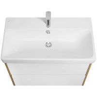 Товар: Тумба под раковину Aquaton Сканди 80 1A283001SDZ90 подвесная Белый глянец Дуб рустикальный - фото 2 Тумба под раковину Aquaton Сканди 80 1A283001SDZ90 подвесная Белый глянец Дуб рустикальный — фото 2, Мебель для ванной