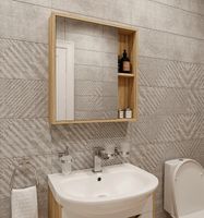 Товар: Зеркальный шкаф DIWO Углич 60 UGL.Z.60/P/M Светлое дерево - фото 3 Зеркальный шкаф DIWO Углич 60 UGL.Z.60/P/M Светлое дерево — фото 3, Мебель для ванной