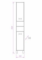 Товар: Шкаф пенал Onika Гамма 30.10 403042 Венге луизиана Ясень шимо светлый - фото 3 Шкаф пенал Onika Гамма 30.10 403042 Венге луизиана Ясень шимо светлый — фото 3, Мебель для ванной