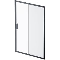 Душевая дверь AM.PM Gem 140 W90G-140-1-195BM профиль Черный матовый стекло матовое-прозрачное — фото 1, Раздвижные душевые двери