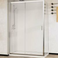 Душевой уголок Vincea City 110x90 VSR-5CT9011CL профиль Хром стекло прозрачное — фото 1, Душевые уголки