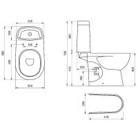 Унитаз компакт Santek Остин 1WH501856 с бачком и сиденьем Микролифт — фото 4, Напольные унитазы