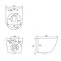 Унитаз Abber Bequem AC1100T подвесной с сиденьем Микролифт — фото 10, Подвесные унитазы