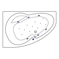 Акриловая ванна Excellent Newa 160x95 L WAEX.NEL16.RELAX.GL с гидромассажем — фото 7, Ванны