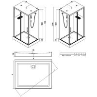 Товар: Душевая кабина Esbano ESB-1180CKR 110x80 ESKBB1180CKR без гидромассажа - фото 22 Душевая кабина Esbano ESB-1180CKR 110x80 ESKBB1180CKR без гидромассажа — фото 22, Душевые кабины