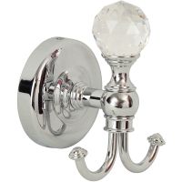 Двойной крючок Migliore Amerida 16582 Хром с кристаллом Swarovski — фото 1, Крючки для полотенец