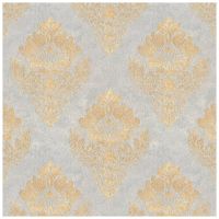 Обои AS Creation Global Spots 38014-5 Винил на флизелине (1,06*10,05) Серый/Золото, Дамаск — фото 1, Обои для стен