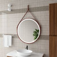 Зеркало Континент Millenium D 800 ЗЛП1378 с подсветкой Коричневое с сенсорным выключателем — фото 8, Зеркала в ванную комнату