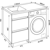 Тумба под раковину Iddis Optima Home 110 OPH110Bi95 Белый — фото 10, Тумбы под раковину